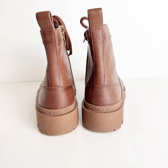 COACH Citysole Leather Boots in saddle size 40 - Picture 5 of 9